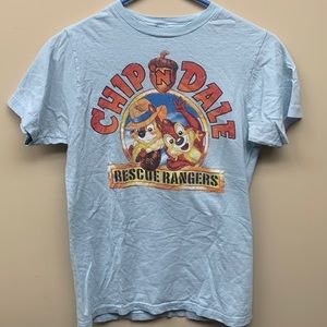 Disney Chip n dale rescue rangers blue short sleeve tee shirt size small